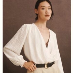 Anthropologie Long-Sleeve Wrap Blouse